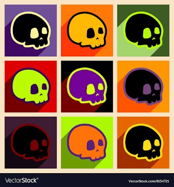 Flat with shadow concept and mobile application vector image