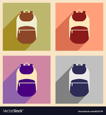 Flat with shadow concept and mobile application vector image