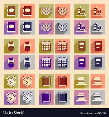 Flat with shadow concept and mobile application vector image