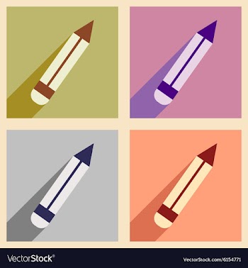 Flat with shadow concept and mobile application vector image