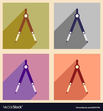 Flat with shadow concept and mobile application vector image