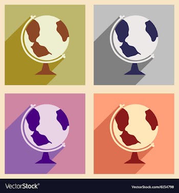 Flat with shadow concept and mobile application vector image