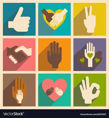 Flat with shadow concept and mobile application vector image
