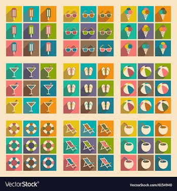Flat with shadow concept and mobile application vector image