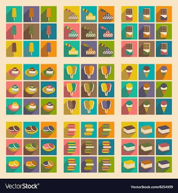 Flat with shadow concept and mobile application vector image