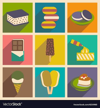 Flat with shadow concept and mobile application vector image