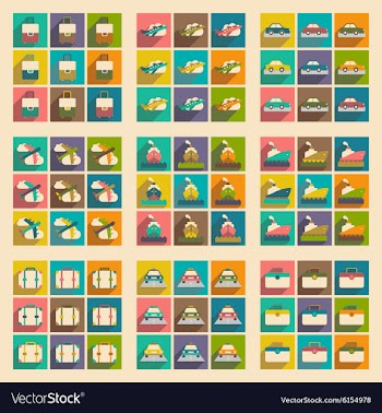 Flat with shadow concept and mobile application vector image