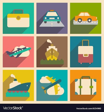 Flat with shadow concept and mobile application vector image