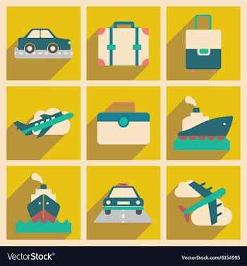Flat with shadow concept and mobile application vector image