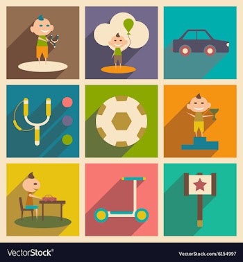 Flat with shadow concept and mobile application vector image