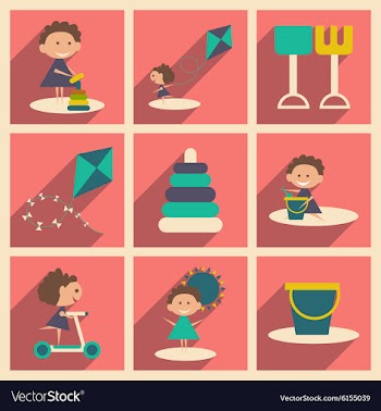 Flat with shadow concept and mobile application vector image