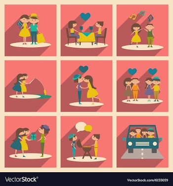 Flat with shadow concept and mobile application vector image
