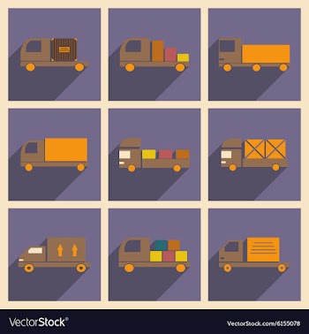 Flat with shadow concept and mobile application vector image