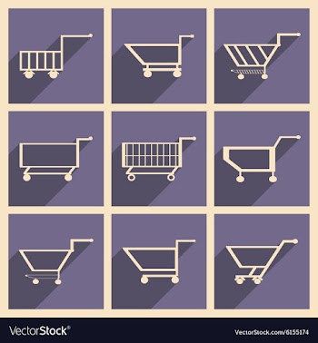 Flat with shadow concept and mobile application vector image