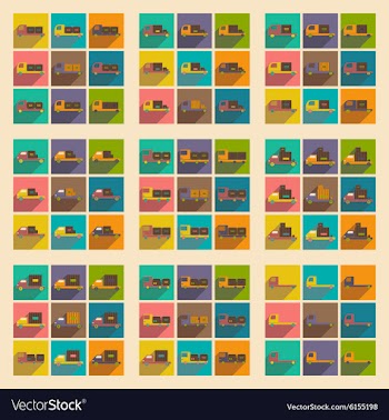 Flat with shadow concept and mobile application vector image