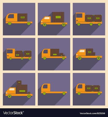 Flat with shadow concept and mobile application vector image