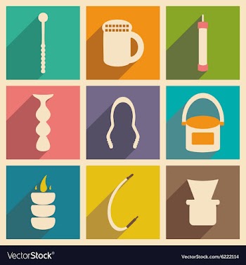 Flat with shadow concept and mobile application vector image