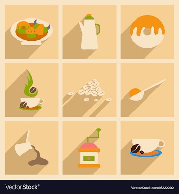Flat with shadow concept and mobile application vector image