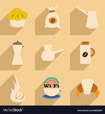Flat with shadow concept and mobile application vector image