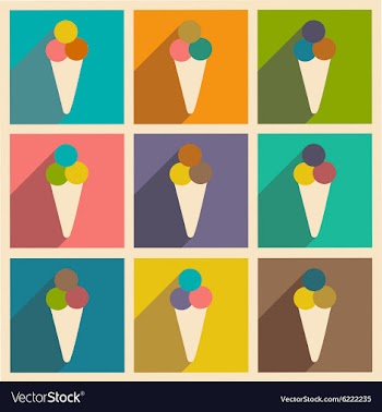 Flat with shadow concept and mobile application vector image