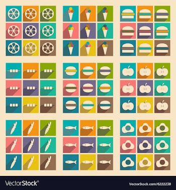 Flat with shadow concept and mobile application vector image