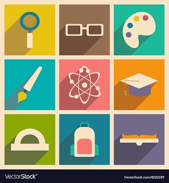 Flat with shadow concept and mobile application vector image