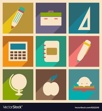Flat with shadow concept and mobile application vector image