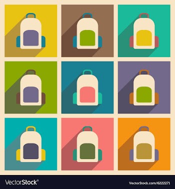 Flat with shadow concept and mobile application vector image