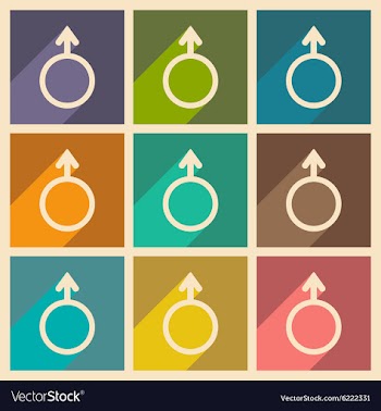 Flat with shadow concept and mobile application vector image