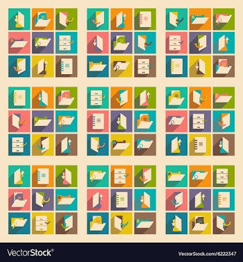 Flat with shadow concept and mobile application vector image