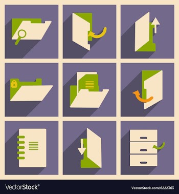 Flat with shadow concept and mobile application vector image
