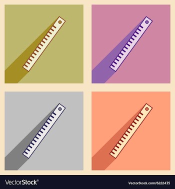 Flat with shadow concept and mobile application vector image