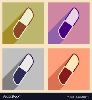 Flat with shadow concept and mobile application vector image