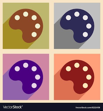 Flat with shadow concept and mobile application vector image