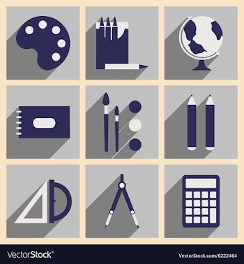 Flat with shadow concept and mobile application vector image