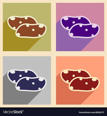 Flat with shadow concept and mobile application vector image