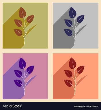 Flat with shadow concept and mobile application vector image