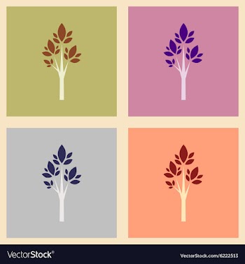 Flat with shadow concept and mobile application vector image