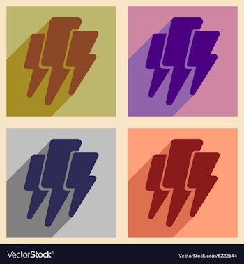Flat with shadow concept and mobile application vector image