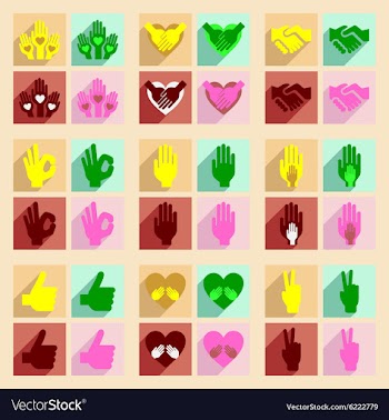 Flat with shadow concept and mobile application vector image