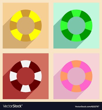 Flat with shadow concept and mobile application vector image
