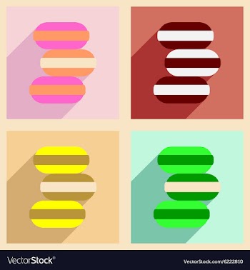 Flat with shadow concept and mobile application vector image
