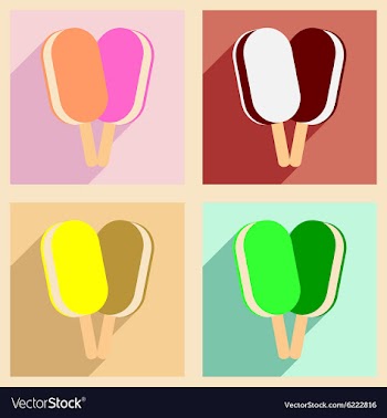 Flat with shadow concept and mobile application vector image