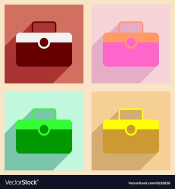 Flat with shadow concept and mobile application vector image