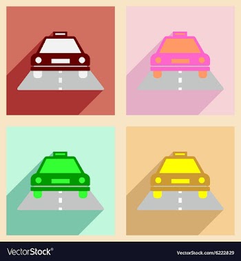 Flat with shadow concept and mobile application vector image