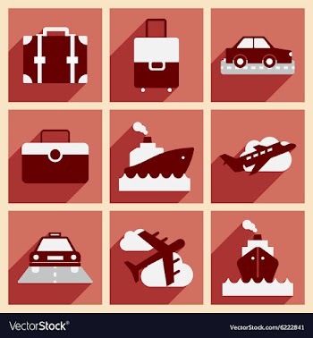 Flat with shadow concept and mobile application vector image