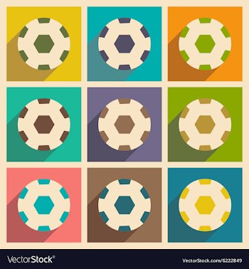 Flat with shadow concept and mobile application vector image
