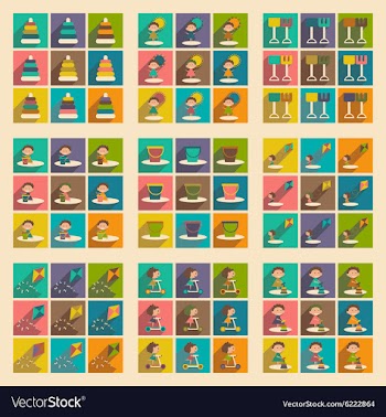 Flat with shadow concept and mobile application vector image