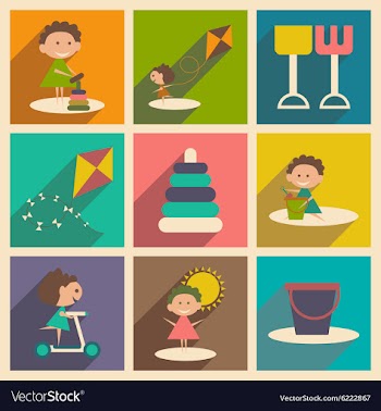 Flat with shadow concept and mobile application vector image