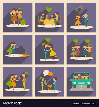 Flat with shadow concept and mobile application vector image